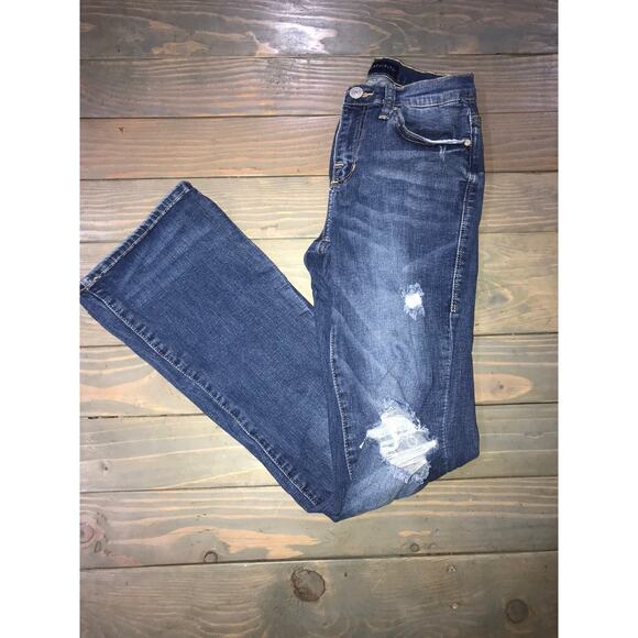 Rock and Republic Kasandra flare distressed jeans women's size 4 - Picture 1 of 8